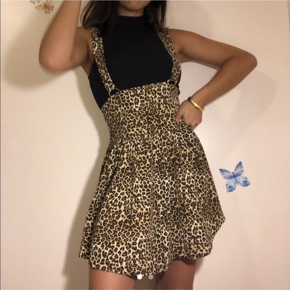 Overall Cheetah Print Skirt